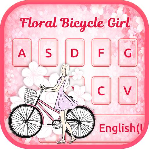 Floral Bicycle Girl Keyboard 1.1