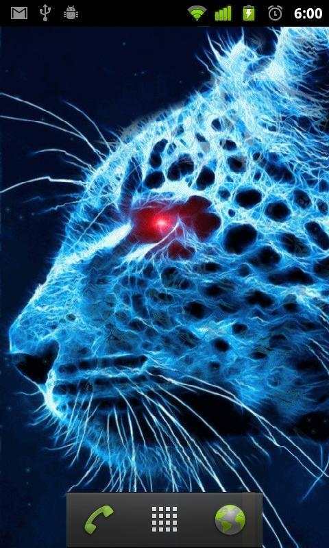 blue cheetah wallpaper screenshot 2