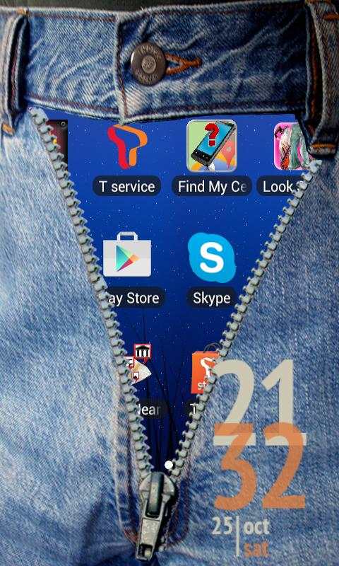 Zip Screen lock jeans 6 تصوير الشاشة