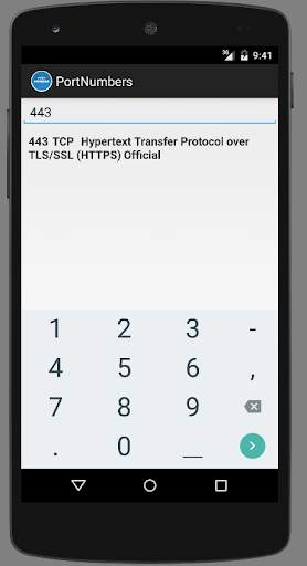 Port numbers screenshot 6