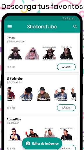 StickersTube - Stickers de Youtubers 📺 screenshot 1