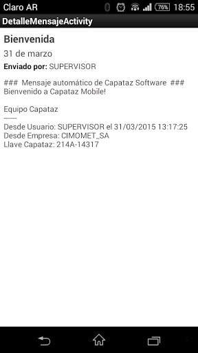 CAPATAZ Mobile screenshot 2