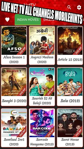 Live NetTV Free TV app mobile hints screenshot 3