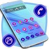 Blue Glass Launcher Theme 1.264.1.30