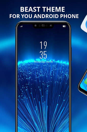 Theme For Black Blue Tech Shiny Light Launcher screenshot 1