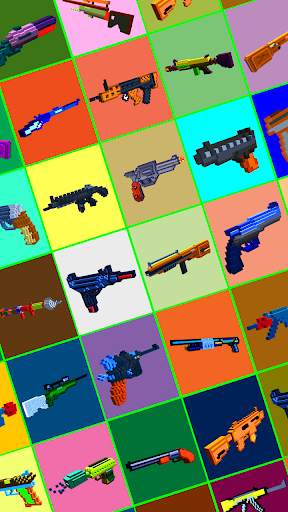 Guns 3D Color by Number - Weapons Voxel Coloring screenshot 8