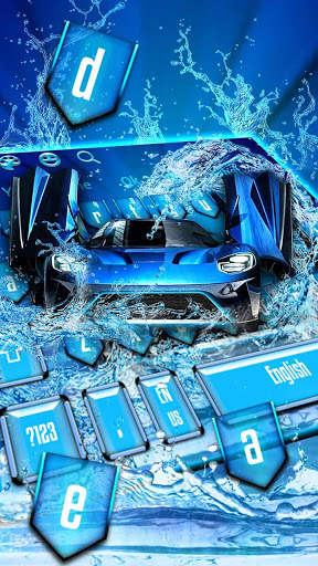 Blue Sports Racing Car Keyboard screenshot 1