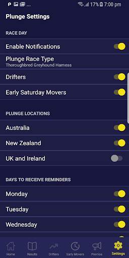 Plunge (Real-time racing algorithms and alerts) screenshot 5