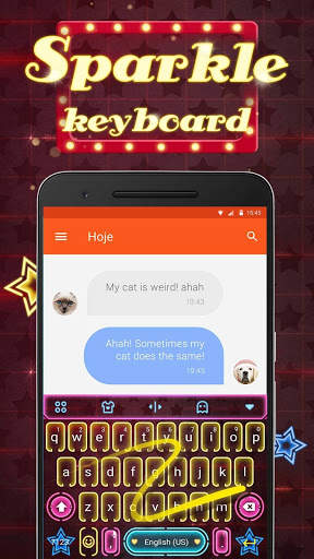 Sparkle Emoji Keyboard Theme screenshot 4