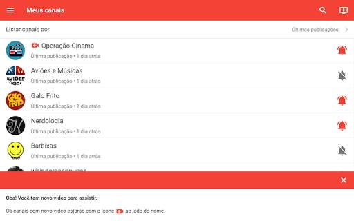 Sininho - YouTube notifications screenshot 8