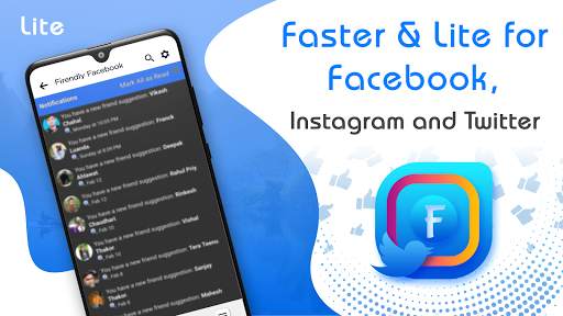 Faster & Lite for Facebook, Instagram and Twitter screenshot 1