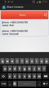 Share contacts screenshot 2