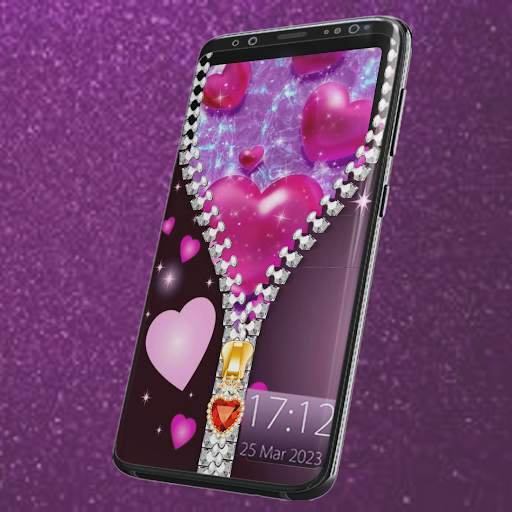 Diamond Zipper Lock Screen screenshot 4