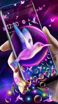 Glossy Neon Pigeon Gravity Theme screenshot 1