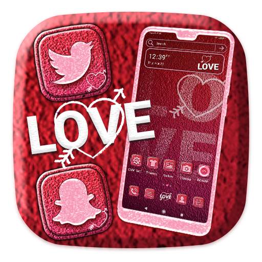 Love Red Launcher Theme 1.0