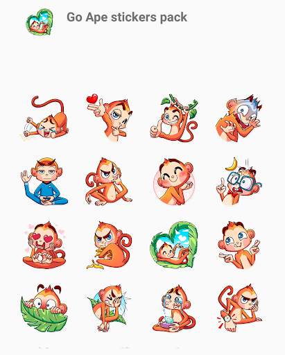 Funny Crazy Monkey Stickers screenshot 4