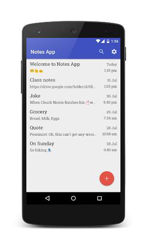 Notes App screenshot 1
