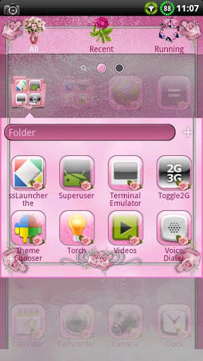 PINK ROSES GO Launcher Theme screenshot 4