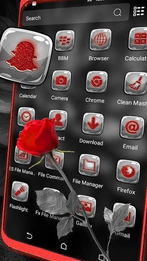Monochrome Flower Launcher Theme screenshot 2
