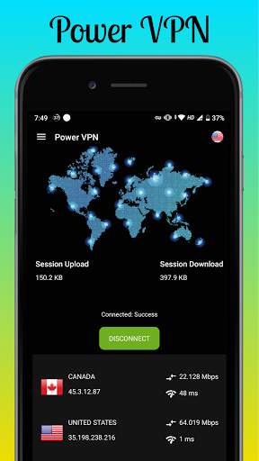 Power VPN - Free High Speed, Safe & Secure VPN screenshot 1