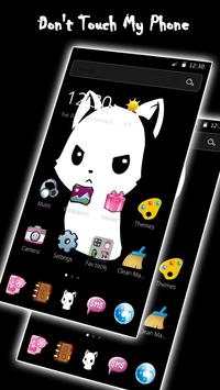 Cute Angry Cat Don't Touch My Phone Theme screenshot 4