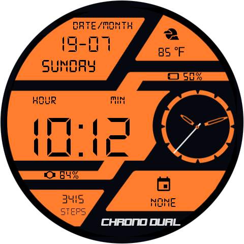 Chrono Dual Watch Face & Clock Live Wallpaper screenshot 14
