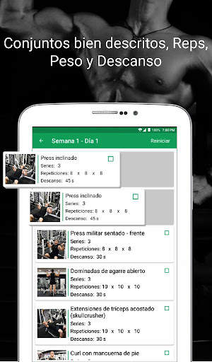 Fitvate - Entrenamiento en Gym screenshot 15
