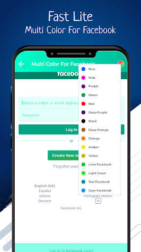 Faster Lite for Facebook - Multi Color screenshot 3