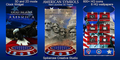 Free American Symbols 3D Next Launcher theme screenshot 3
