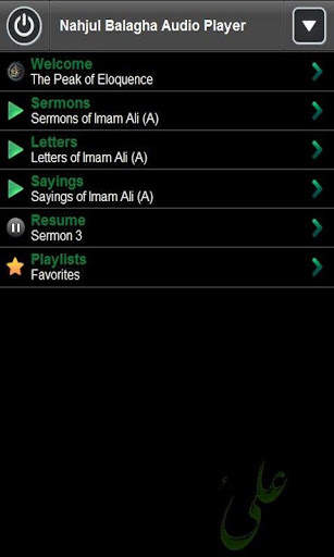 Nahjul Balagha Audio Player 3 تصوير الشاشة