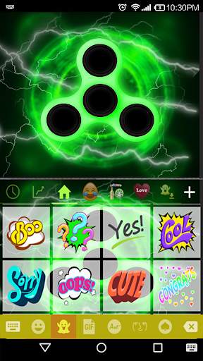 Fidget Spinner Neon Keyboard Theme🔥 screenshot 3