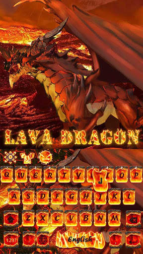 Dragon And Flame Magma Keyboard Theme screenshot 4