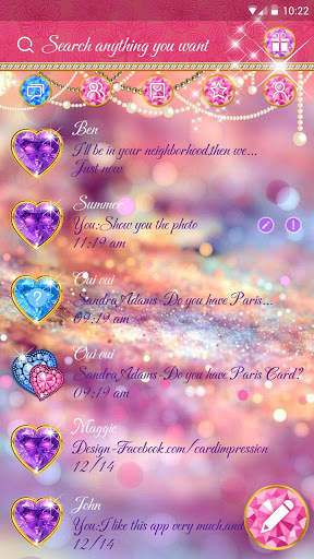 (FREE) GO SMS SPARKLING2 THEME screenshot 3