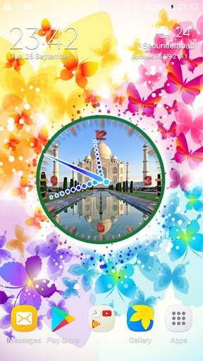 Tajmahal Clock Live Wallpaper screenshot 1