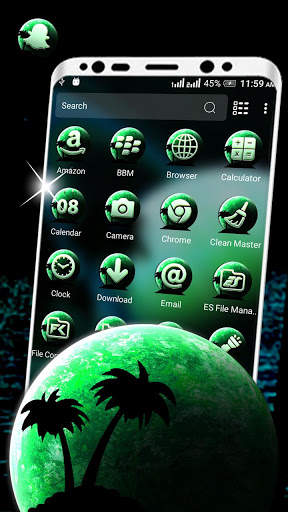 Green Planet Launcher Theme screenshot 2