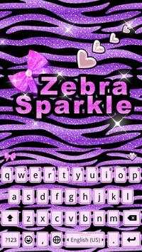 Zebra Sparkle Emoji Keyboard screenshot 1