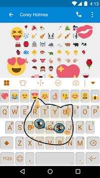 Funny Kitty Eva Emoji Keyboard screenshot 3