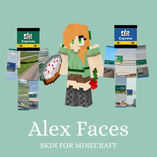Skin Alex Faces for Minecraft PE 1.0