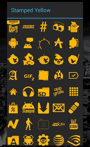 Stamped Yellow Icon Pack 2 تصوير الشاشة