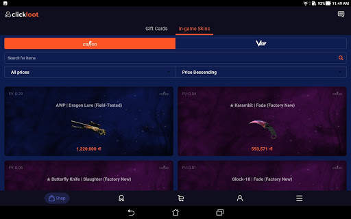 ClickLoot - Earn skins, games and gift cards स्क्रीनशॉट 12