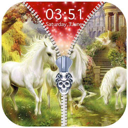 Unicorn Zipper Lock Screen 1.1
