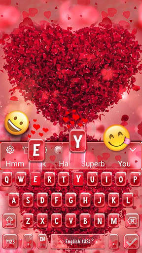 Red Rose Keyboard Theme 🌹 screenshot 5