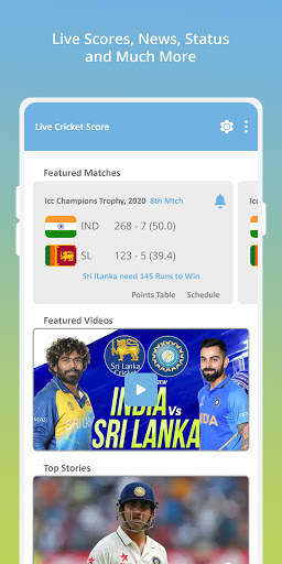 Live Cricket Score : Live Scores and News screenshot 1