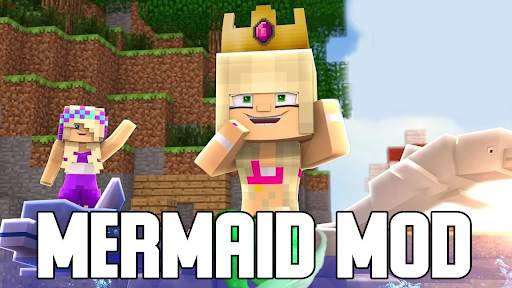 Mermaid mod in Minecraft PE screenshot 2