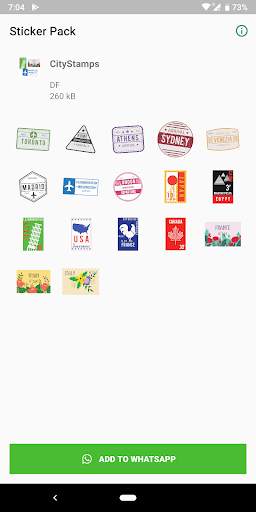 City Travel Stickers for WhatsApp - WAStickerApps screenshot 1