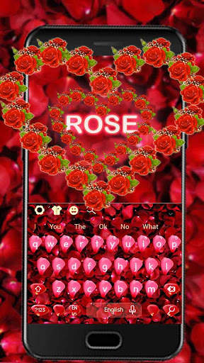 Red Rose Keyboard Theme screenshot 1