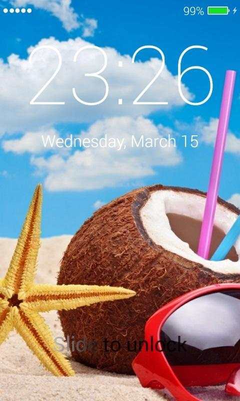 Summer Lock Screen 5 تصوير الشاشة