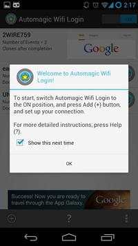 Automagic Wifi Login screenshot 3
