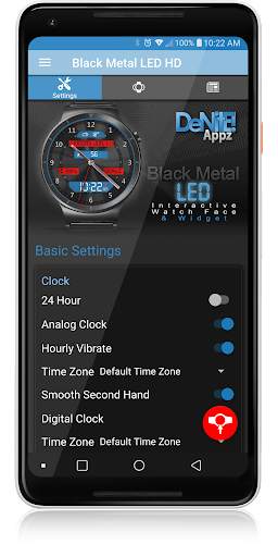 Black Metal LED HD WatchFace Widget Live Wallpaper screenshot 4