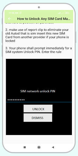 Sim Puk Code guide screenshot 3